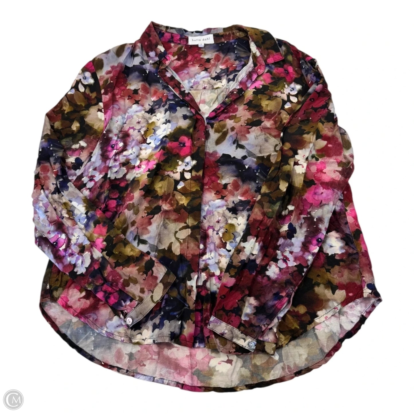 Top Long Sleeve By Bella Dahl In Floral Print, Size: L