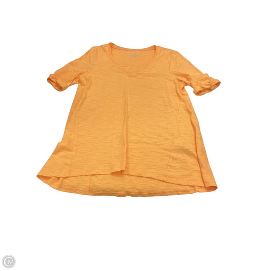 Top Short Sleeve Basic By Chicos In Orange, Size: 0