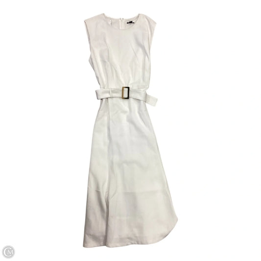 Dress Casual Maxi By Ann Taylor In White, Size: 10