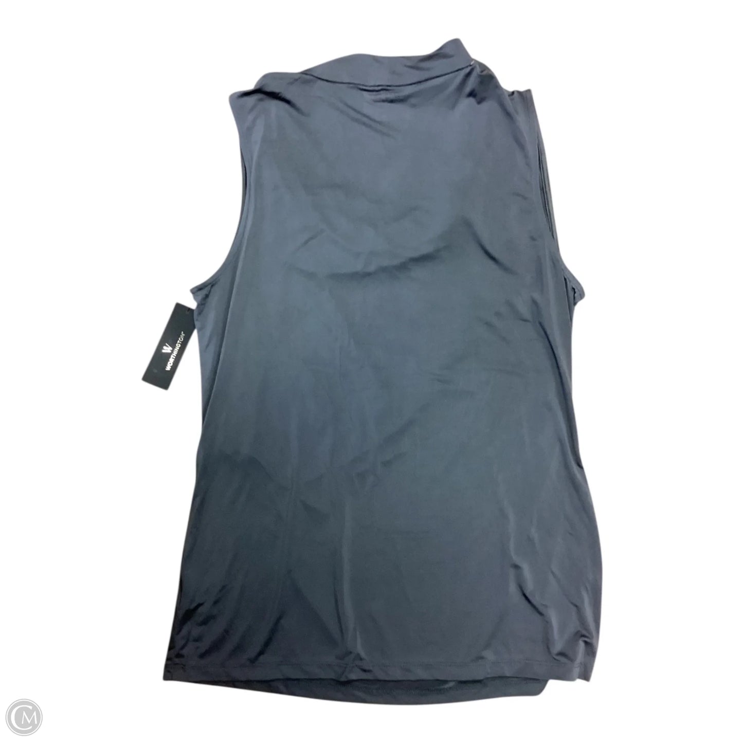 Top Sleeveless By Worthington In Grey, Size: L