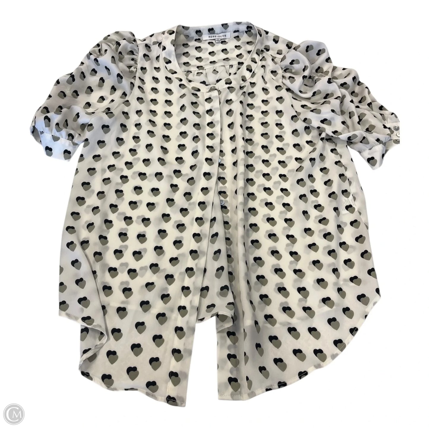 Top Short Sleeve By Rose And Olive In White, Size: L