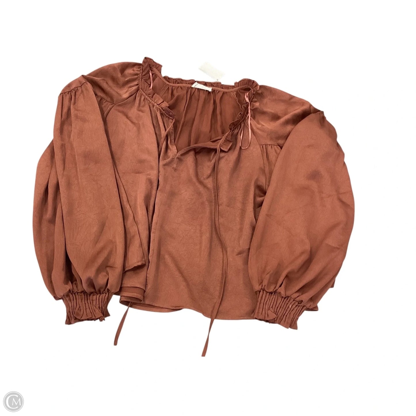 Top Long Sleeve By Clothes Mentor In Orange, Size: M