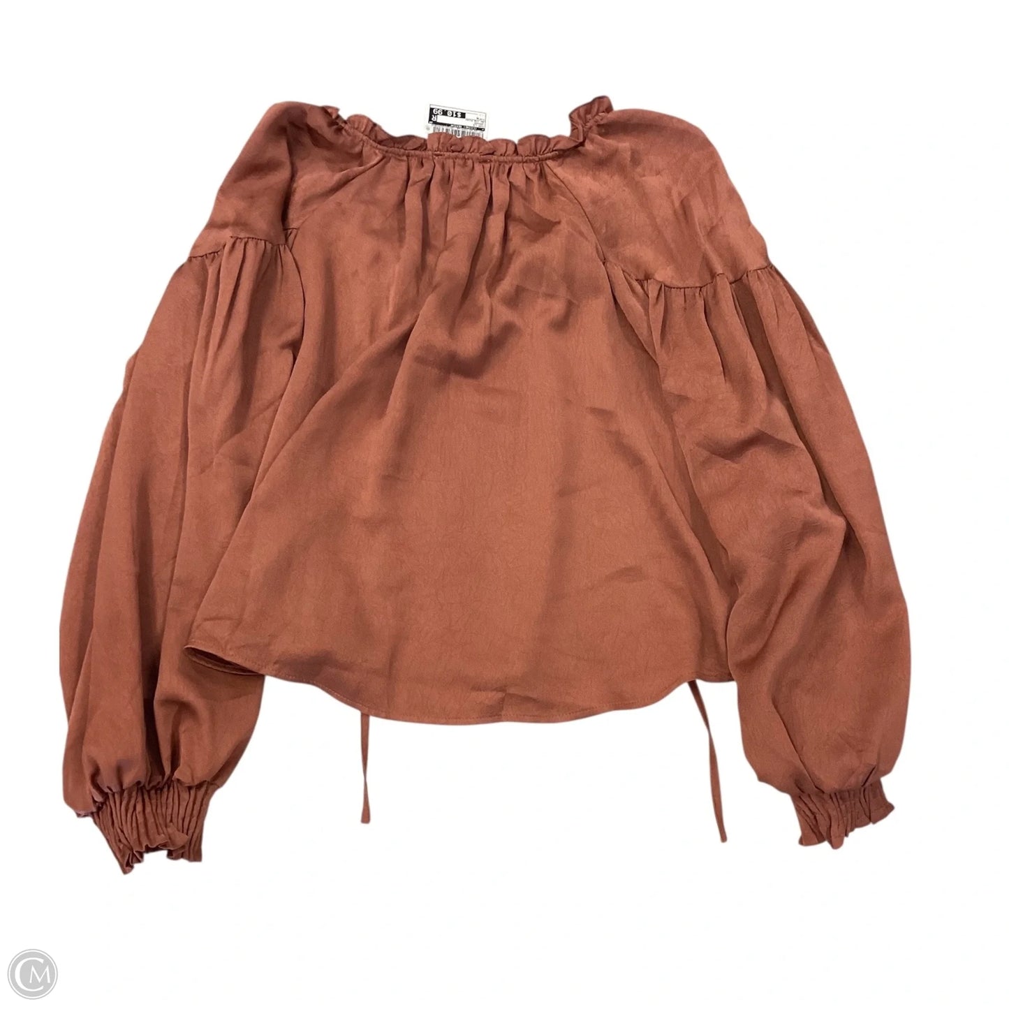 Top Long Sleeve By Clothes Mentor In Orange, Size: M