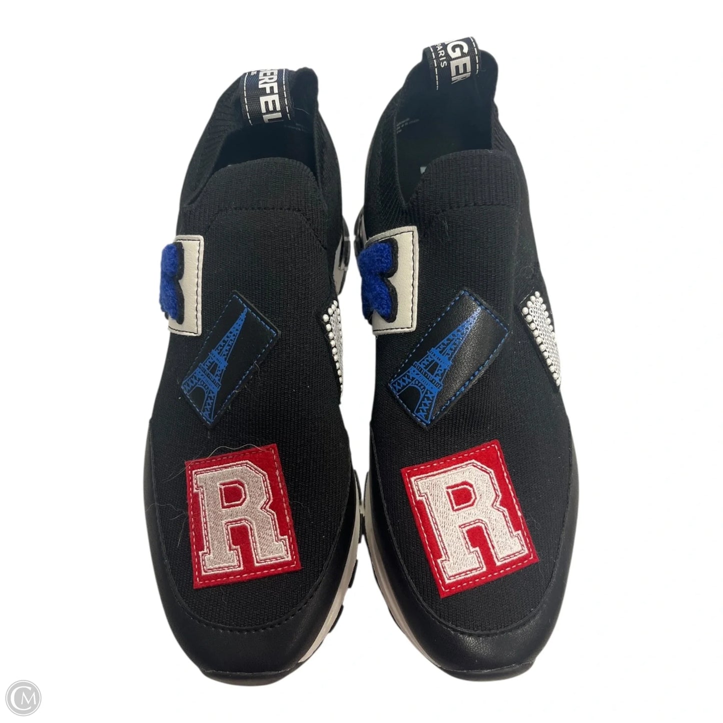 Shoes Designer By Karl Lagerfeld In Black, Size: 8