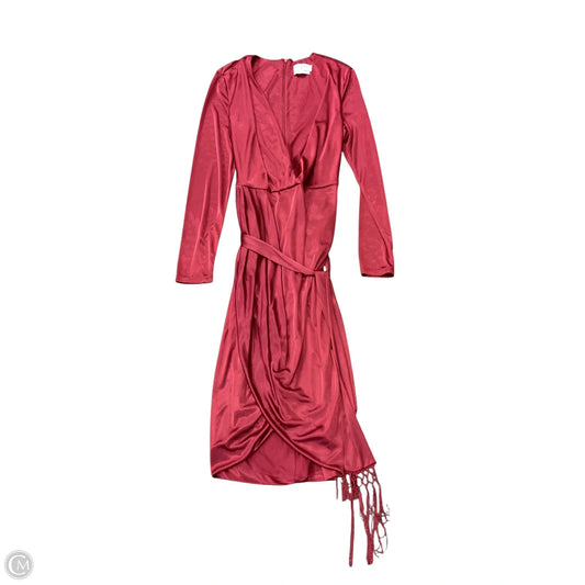Dress Party Midi By Clothes Mentor In Red, Size: L