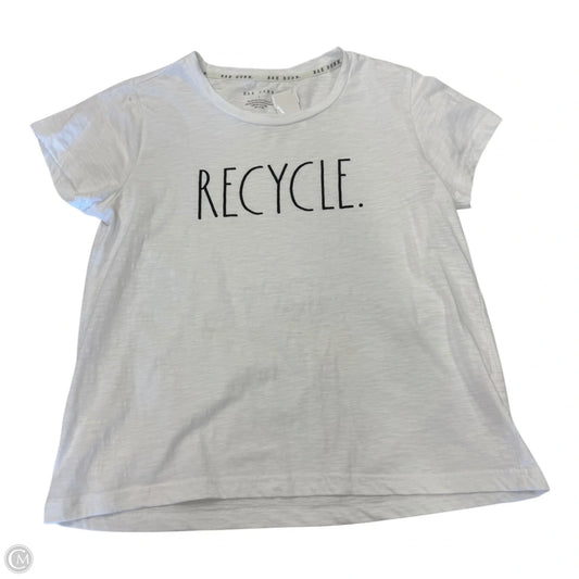 Top Short Sleeve Basic By Clothes Mentor In White, Size: L