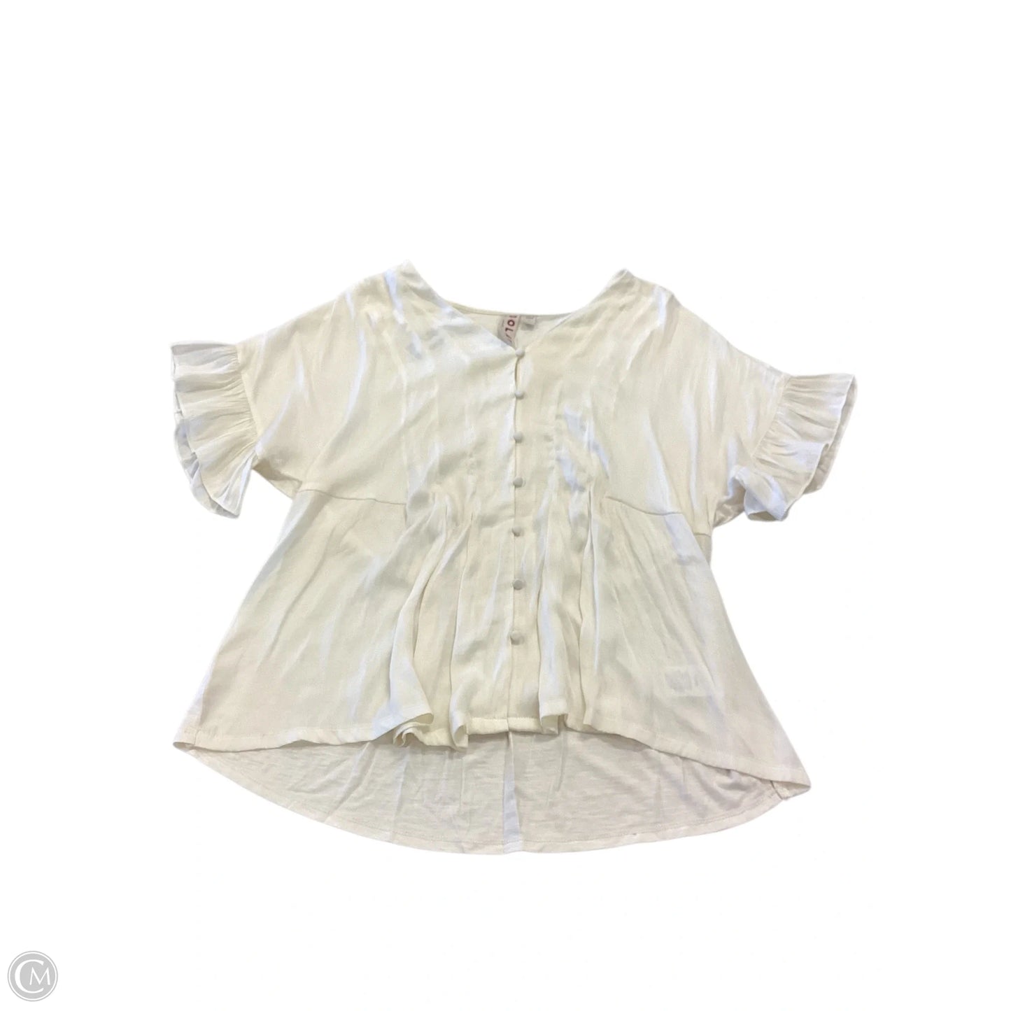 Top Short Sleeve By Dolan Left Coast In White, Size: L