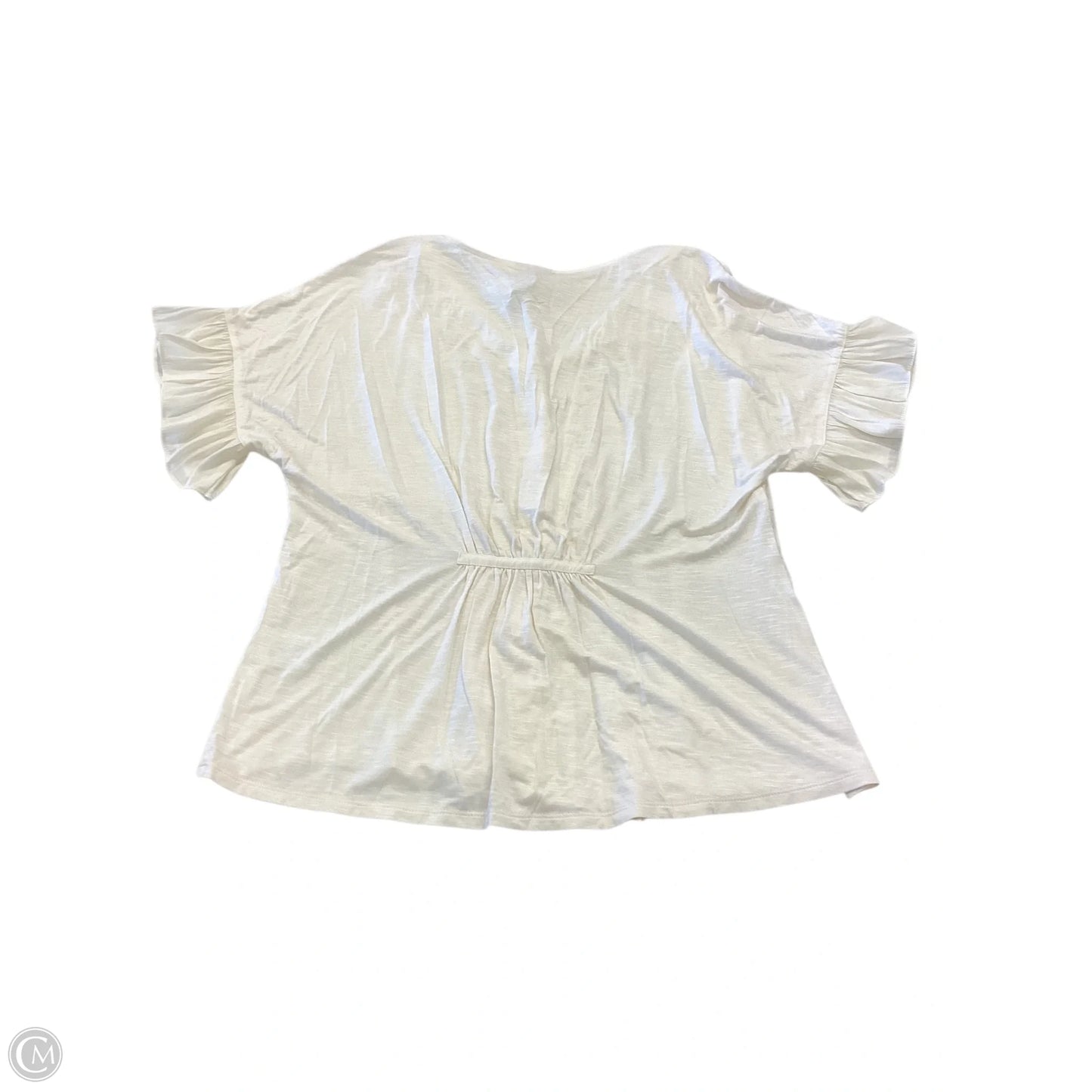 Top Short Sleeve By Dolan Left Coast In White, Size: L