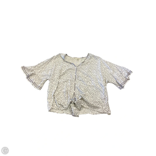 Top Short Sleeve By Max Studio In Polkadot Pattern, Size: L