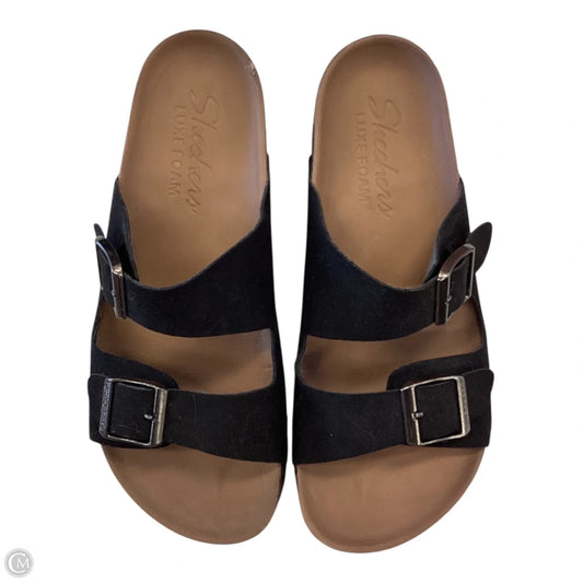 Sandals Flats By Skechers In Black, Size: 7