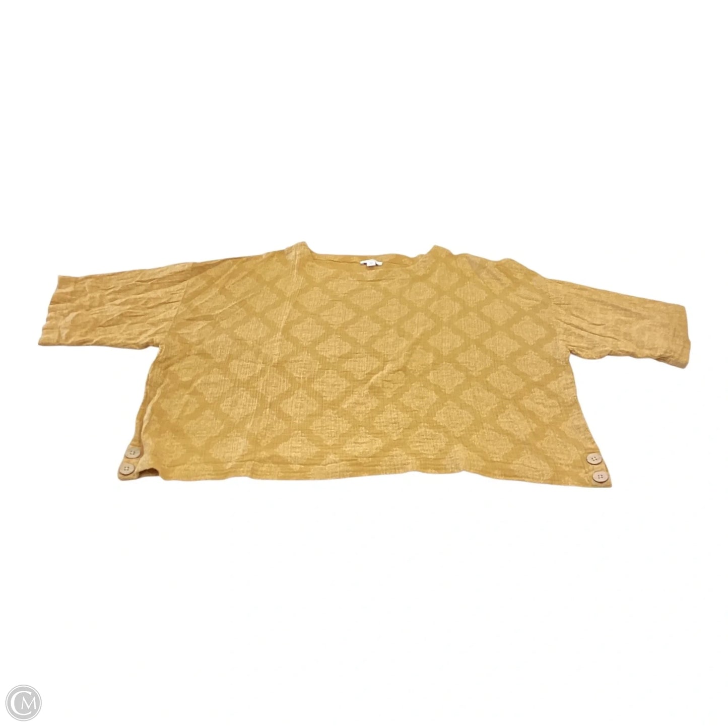 Top Short Sleeve By J. Jill In Yellow, Size: Lp