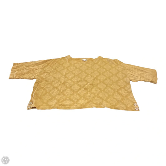 Top Short Sleeve By J. Jill In Yellow, Size: Lp