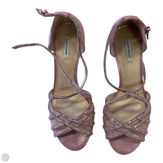 Shoes Heels Block By Alex Marie In Pink, Size: 9.5