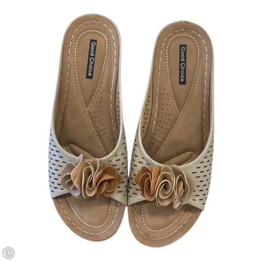 Shoes Heels Wedge By Clothes Mentor In Tan, Size: 9