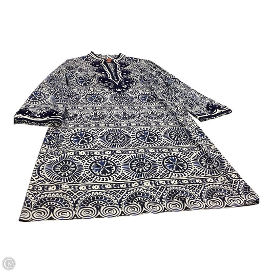 Dress Designer By Tory Burch In Blue & White, Size: 8