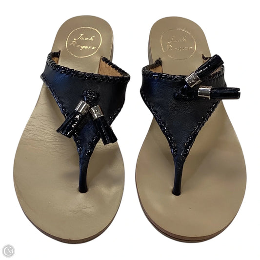 Sandals Flip Flops By Jack Rogers In Black, Size: 8