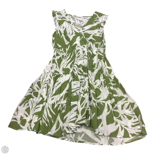Dress Casual Short By Cmc In Green & White, Size: L