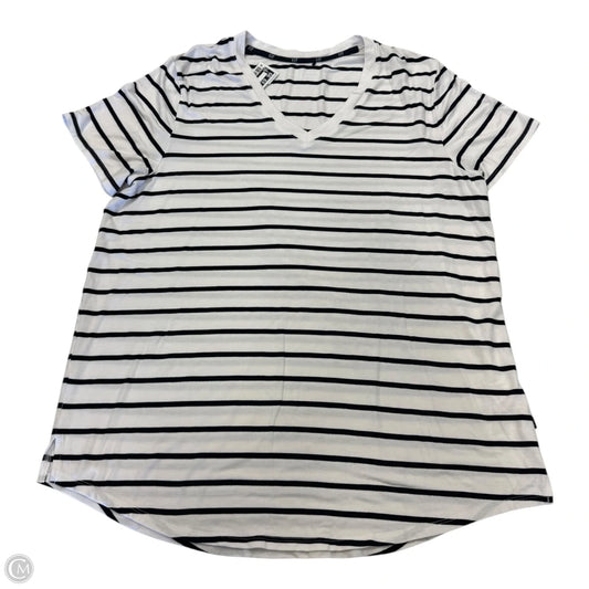 Top Short Sleeve Basic By Gap In Striped Pattern, Size: L