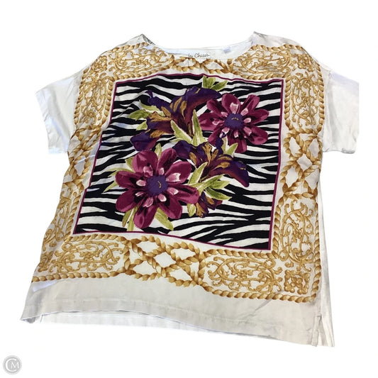 Top Short Sleeve By Chicos In Multi-colored, Size: M