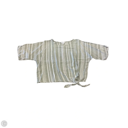 Top Short Sleeve By Time And Tru In Green & White, Size: S