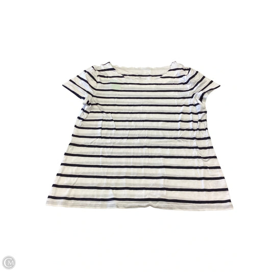 Top Short Sleeve Basic By Talbots In Striped Pattern, Size: M
