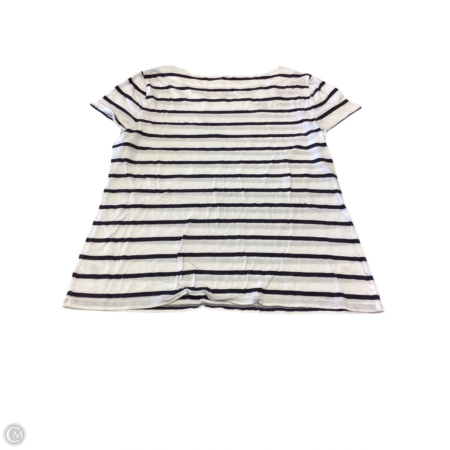 Top Short Sleeve Basic By Talbots In Striped Pattern, Size: M