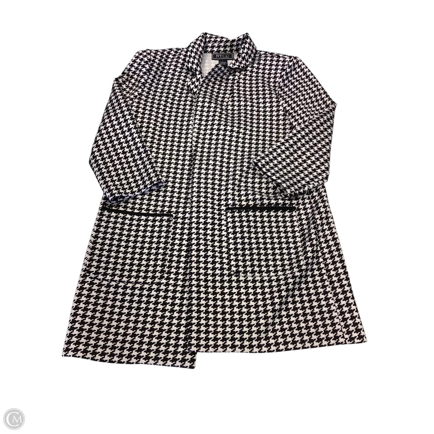 Blazer By Clothes Mentor In Black & White, Size: L