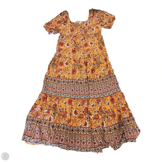 Dress Casual Maxi By Knox Rose In Floral Print, Size: L