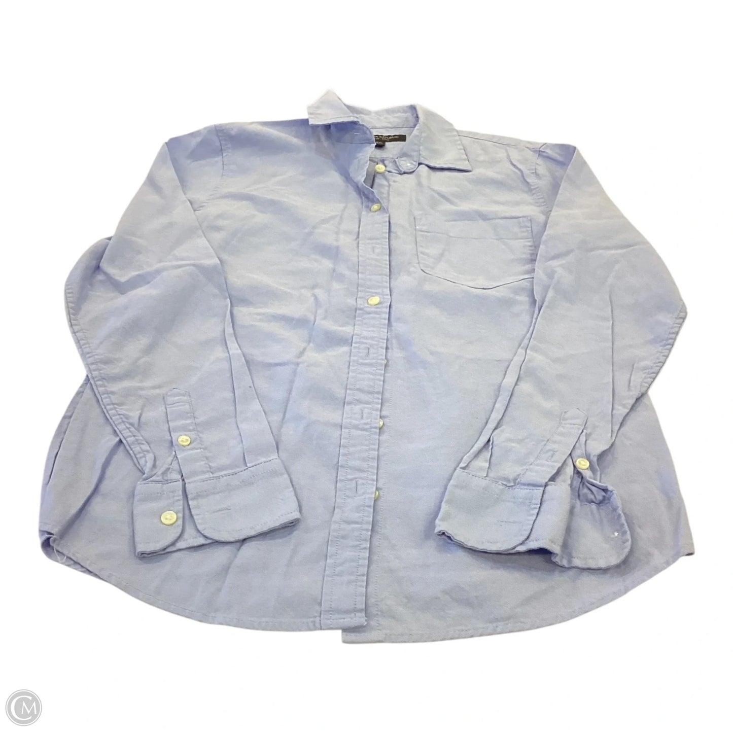 Top Long Sleeve By Banana Republic In Blue, Size: Xs