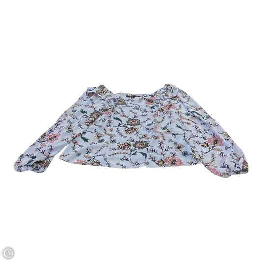 Top Long Sleeve By Banana Republic In Floral Print, Size: Xxsp