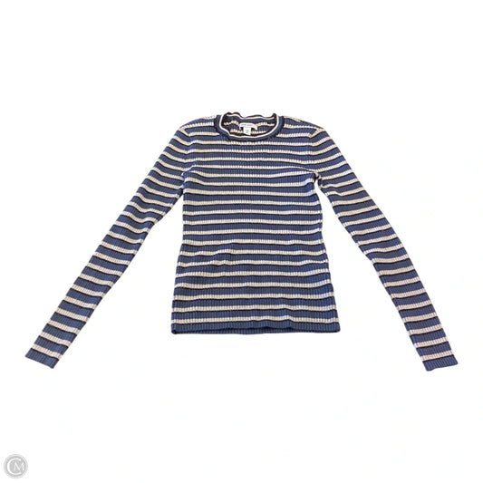 Top Long Sleeve By Nine West In Striped Pattern, Size: Xs