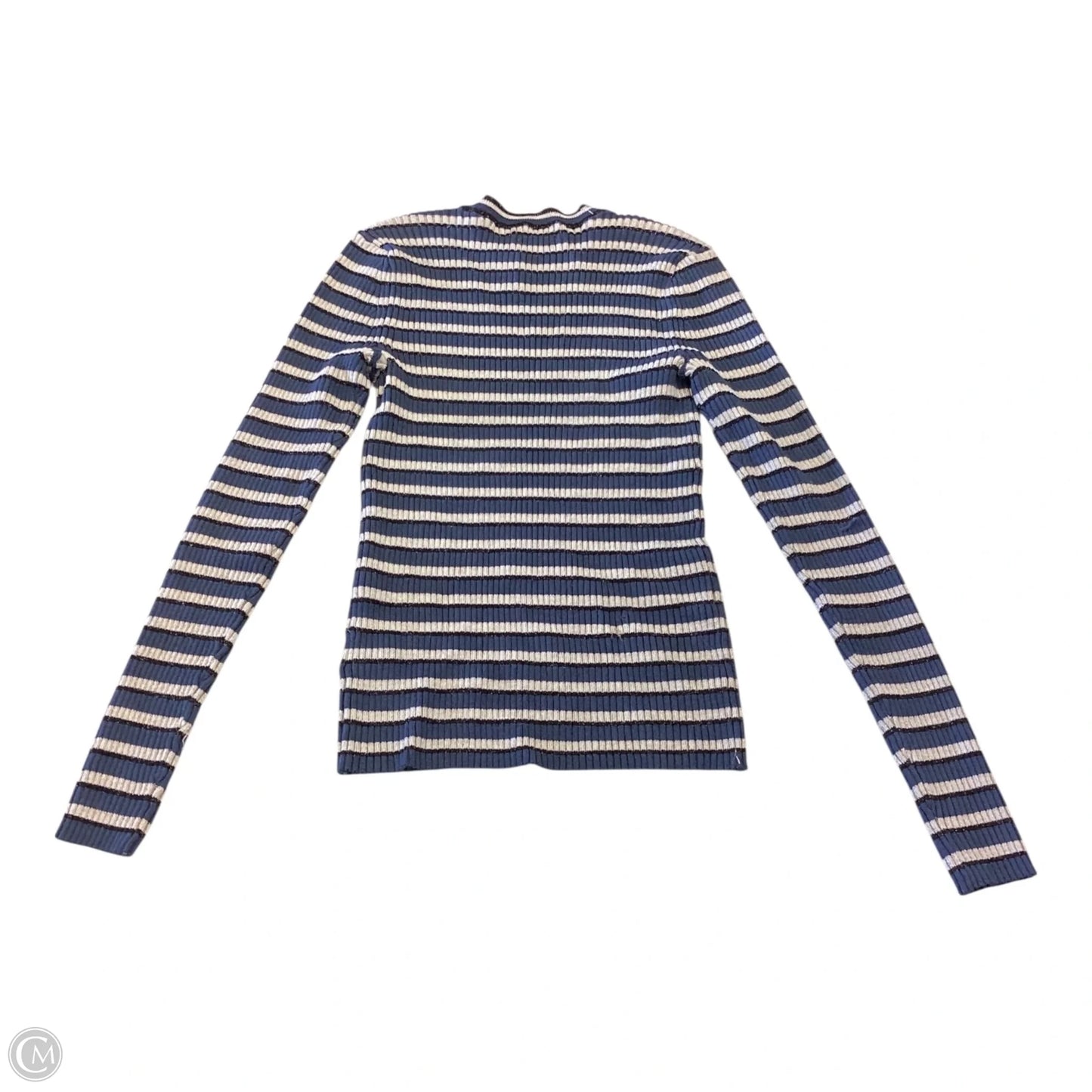 Top Long Sleeve By Nine West In Striped Pattern, Size: Xs