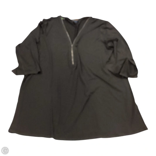 Top 3/4 Sleeve By Cmc In Black, Size: Xl