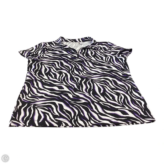 Top Short Sleeve By Chicos In Multi-colored, Size: L
