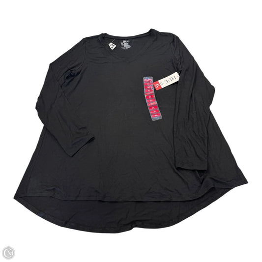 Top Long Sleeve Basic By Hue In Black, Size: Xl