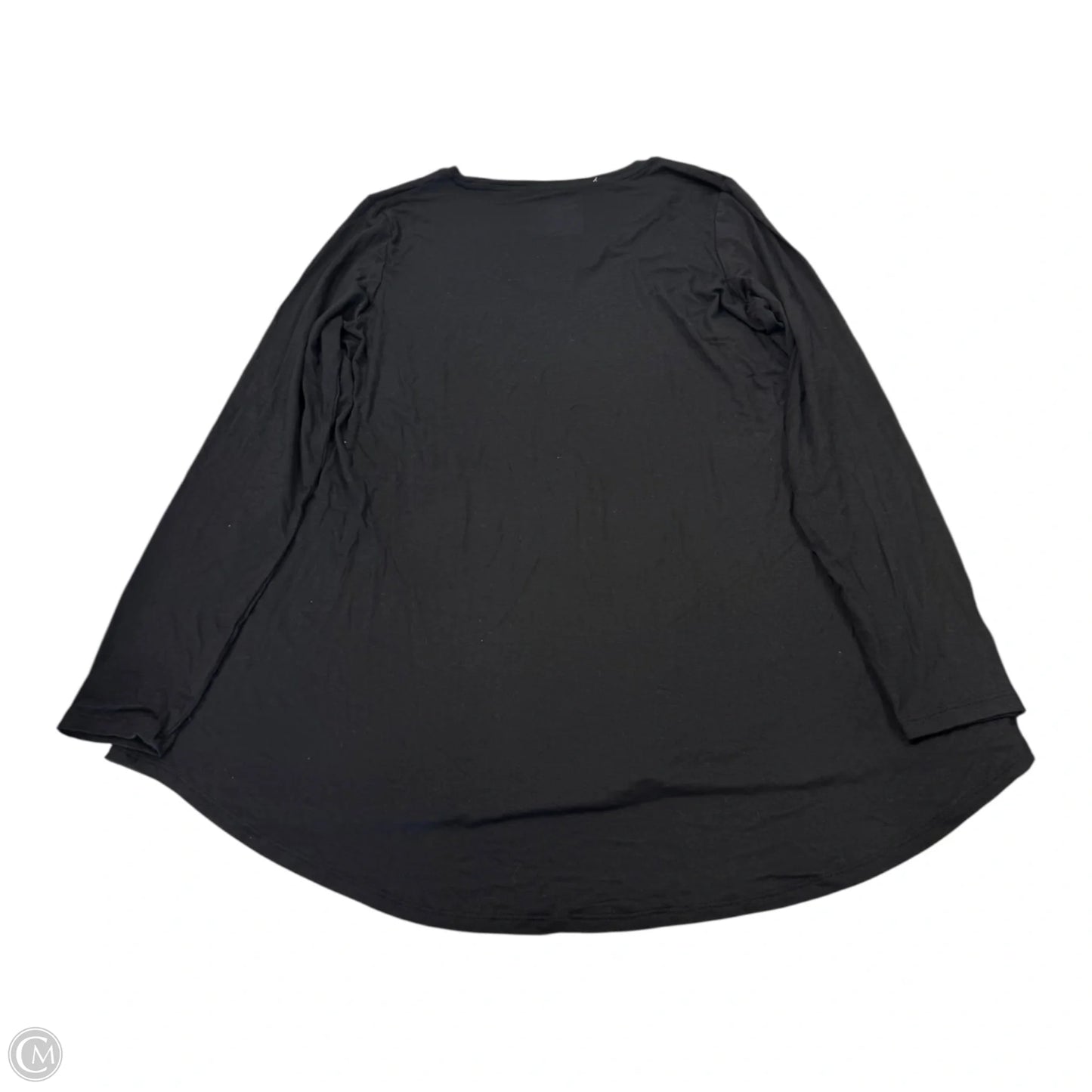 Top Long Sleeve Basic By Hue In Black, Size: Xl