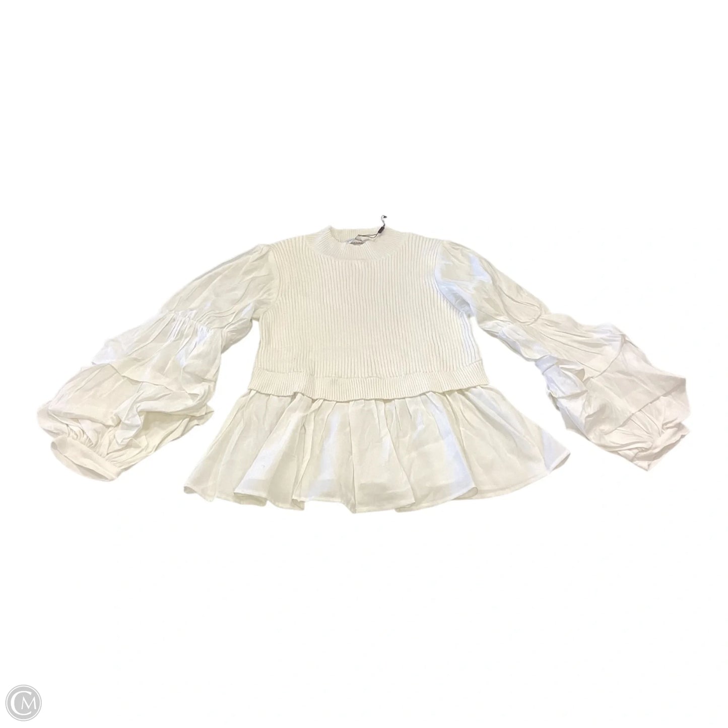 Top Long Sleeve By English Factory In White, Size: M