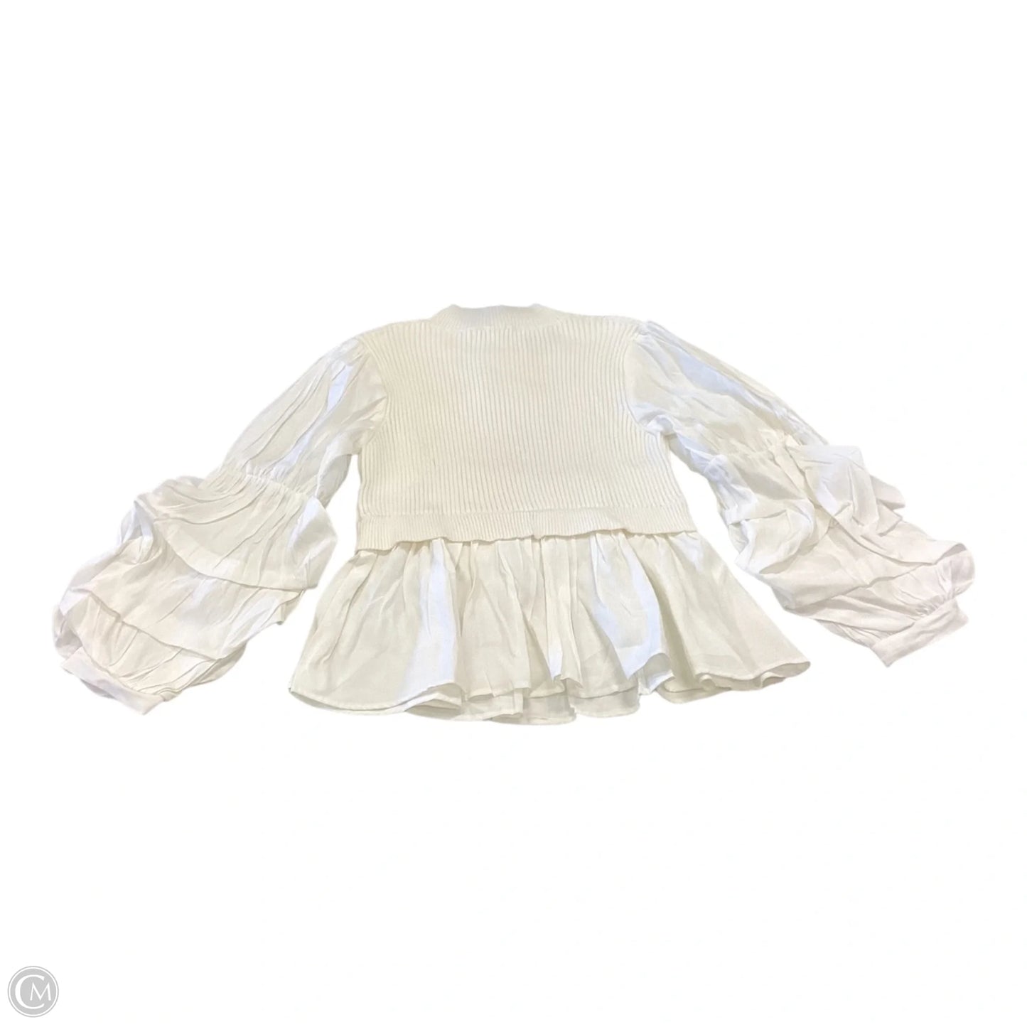 Top Long Sleeve By English Factory In White, Size: M