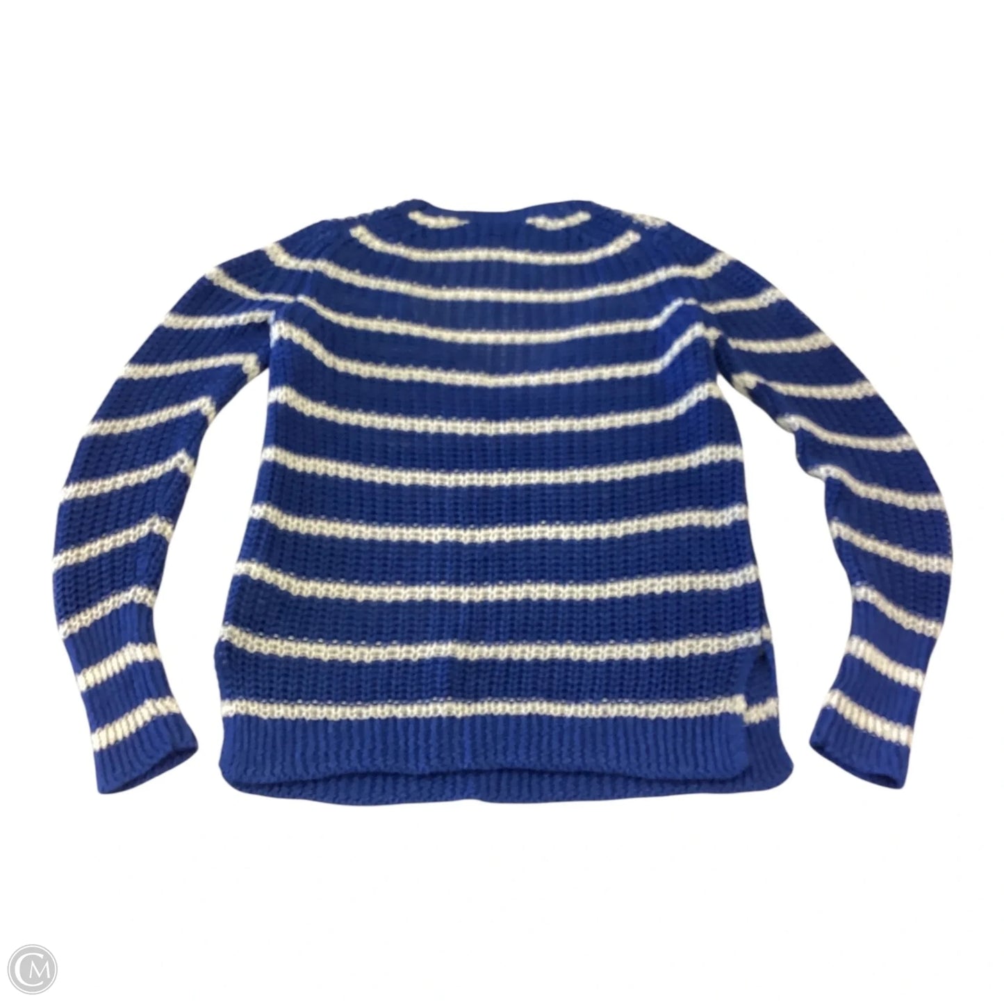 Sweater By Banana Republic In Blue & White, Size: M