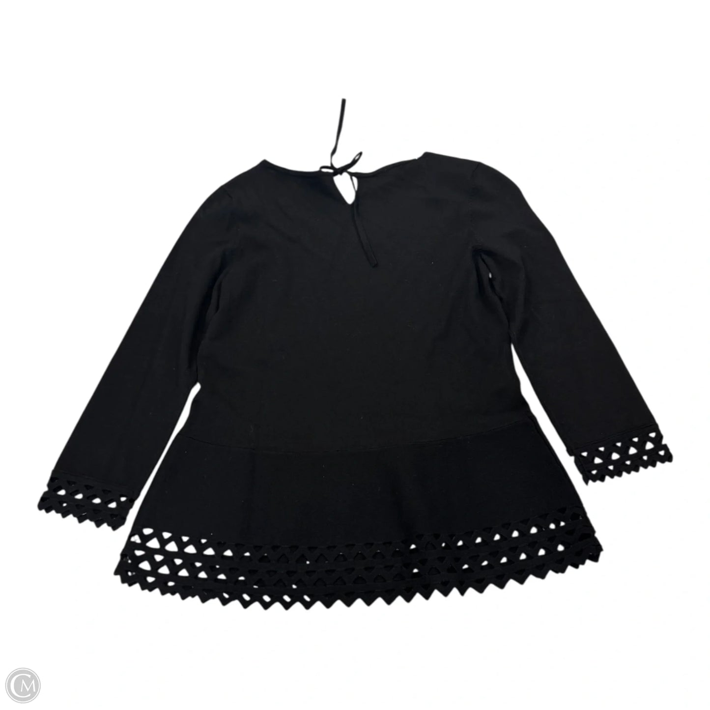 Top 3/4 Sleeve By Talbots In Black, Size: Xs