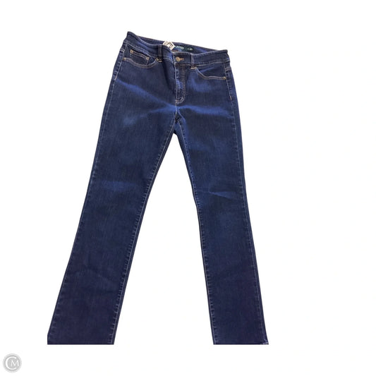 Jeans Straight By Lauren By Ralph Lauren In Blue Denim, Size: 8p