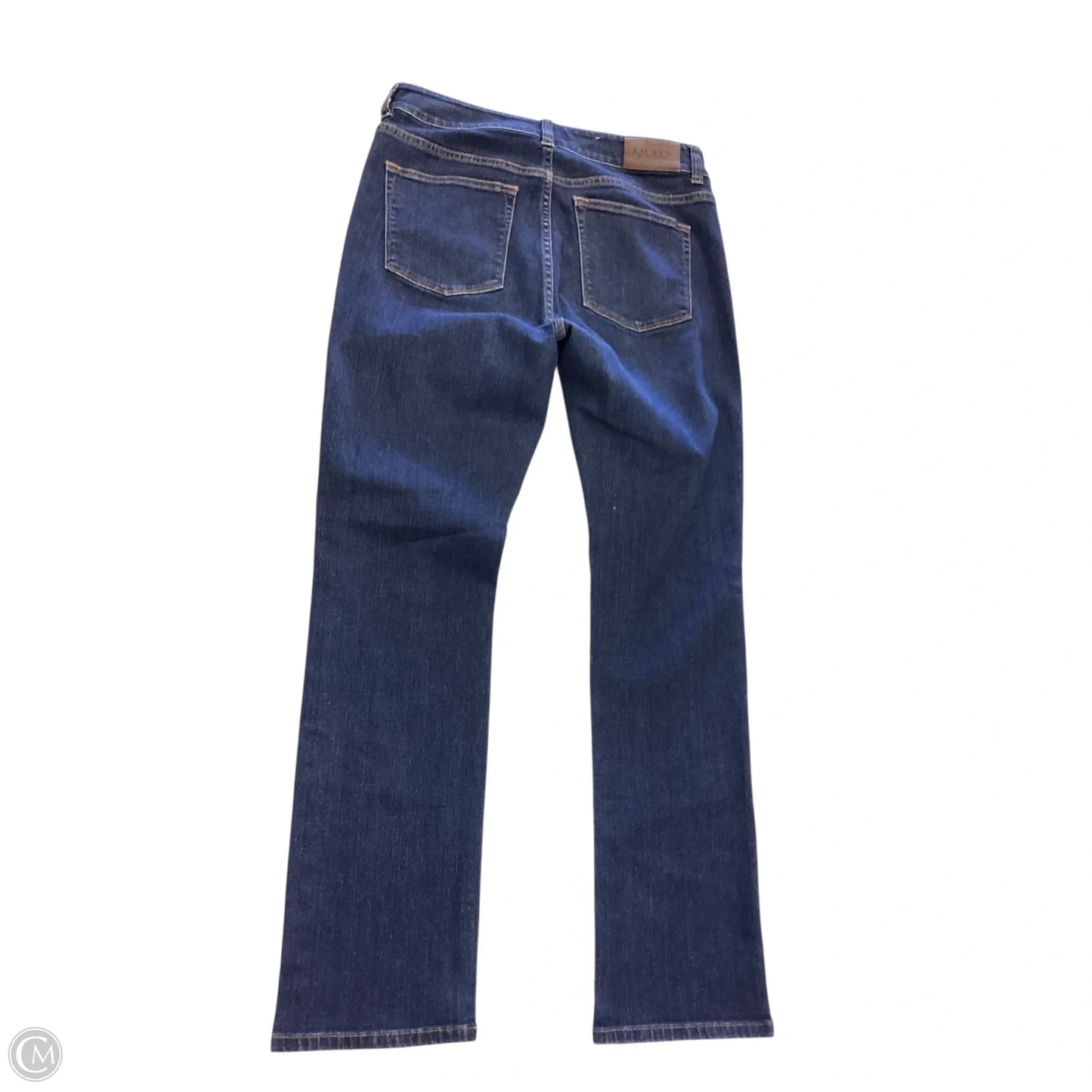 Jeans Straight By Lauren By Ralph Lauren In Blue Denim, Size: 8p