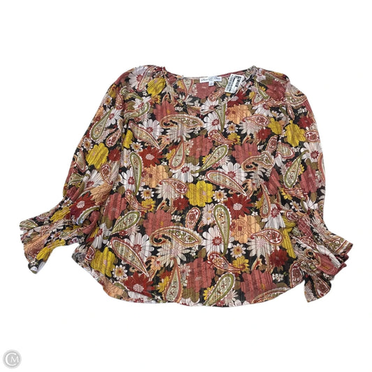Top Long Sleeve By Clothes Mentor In Multi-colored, Size: L