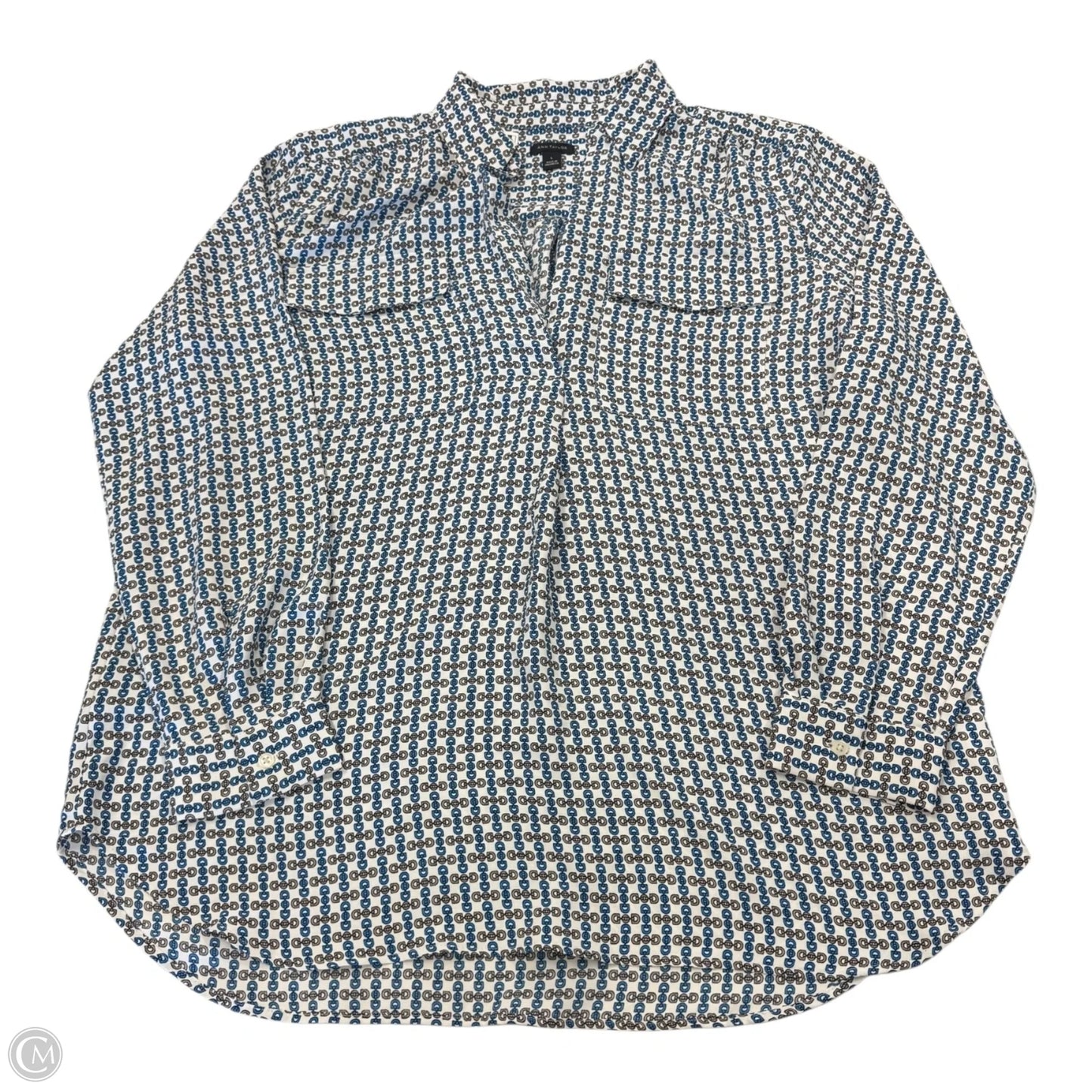 Top Long Sleeve By Ann Taylor In Multi-colored, Size: L