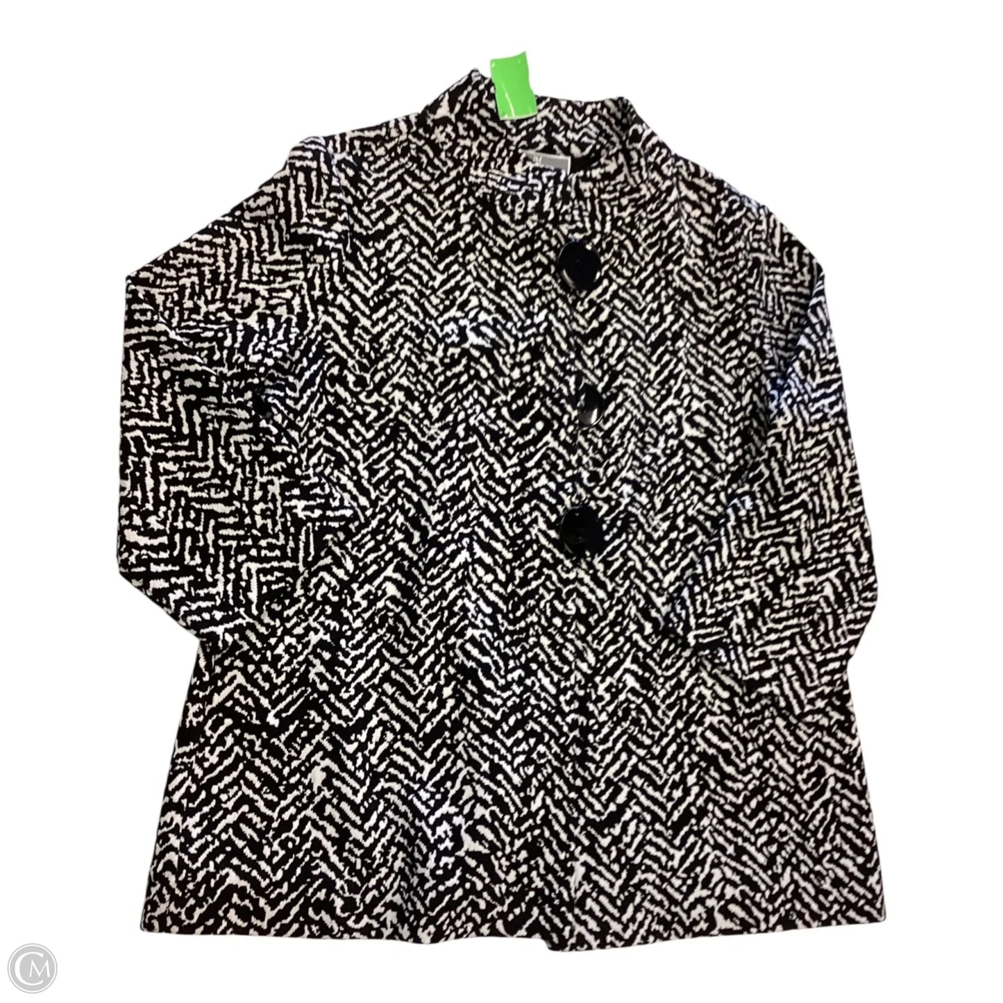 Jacket Other By Jm Collections In Black & White, Size: S