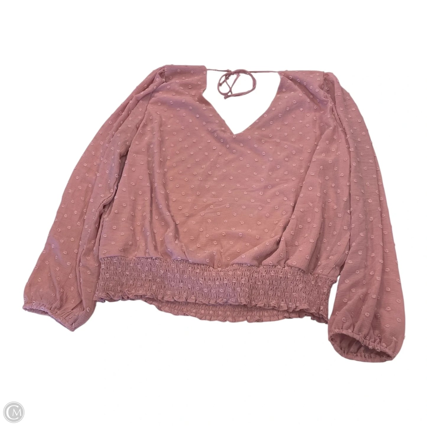 Top Long Sleeve By Clothes Mentor In Pink, Size: L