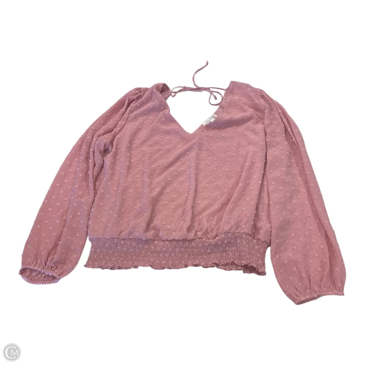 Top Long Sleeve By Clothes Mentor In Pink, Size: L