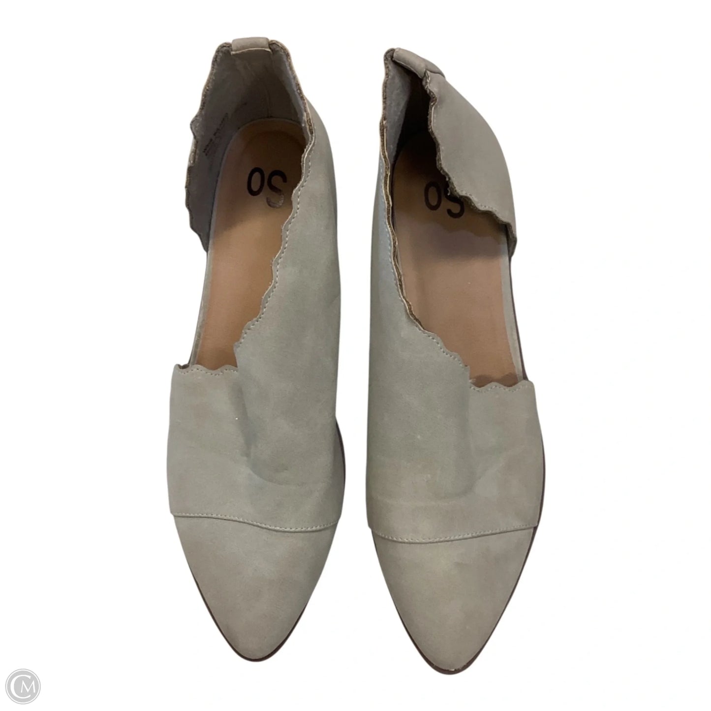 Boots Ankle Flats By So In Grey, Size: 9.5