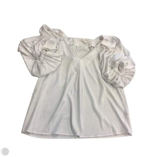 Top Short Sleeve By Entro In White, Size: L