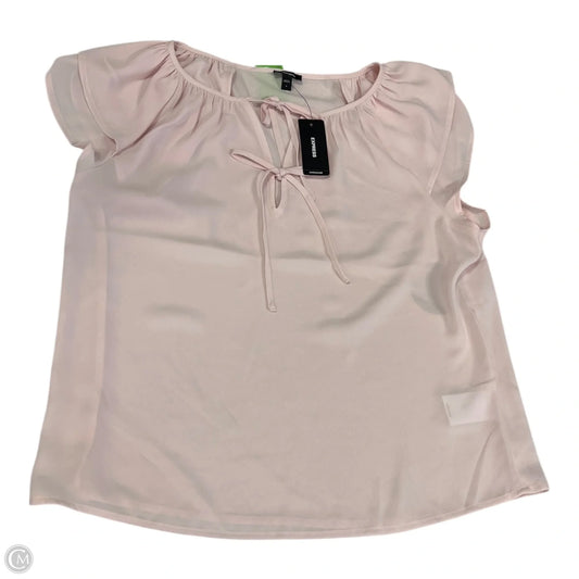 Top Short Sleeve By Express In Pink, Size: S